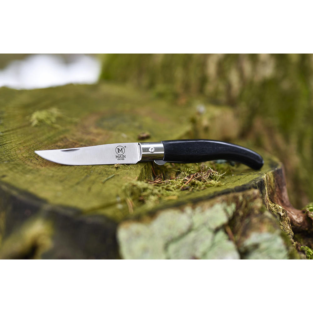 Couteau pliant MAIN » Spanish Line «, bois de pakka noir
