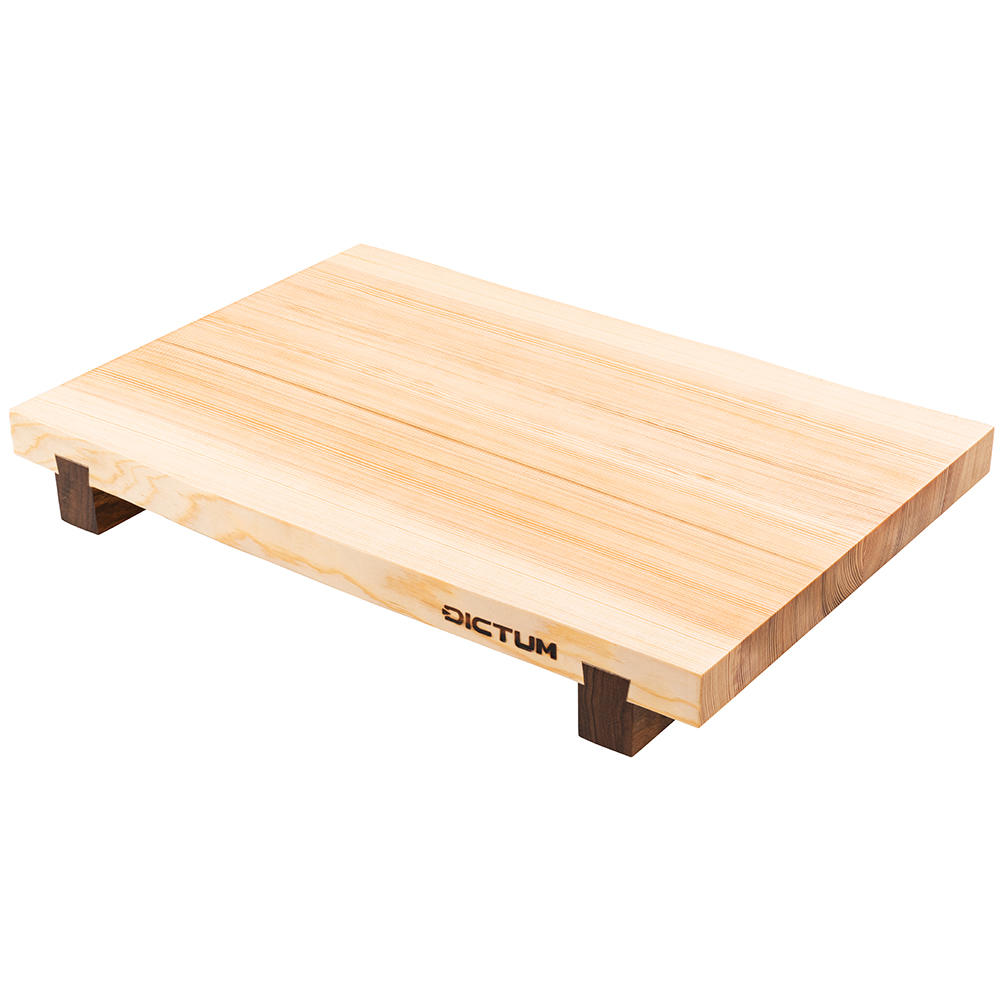 DICTUM® Wavy Edge Chopping and Serving Board, Pine/Walnut