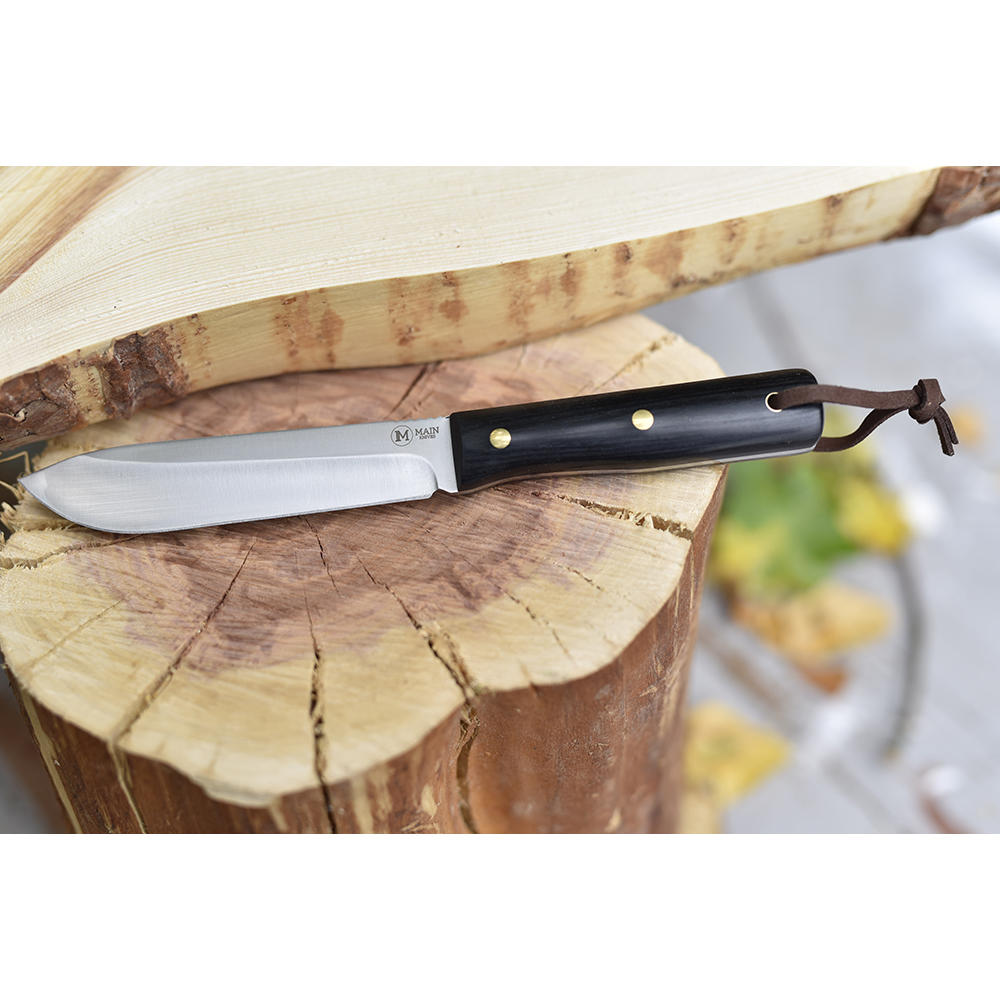 MAIN Outdoormesser »Classic«, Pakkaholz schwarz