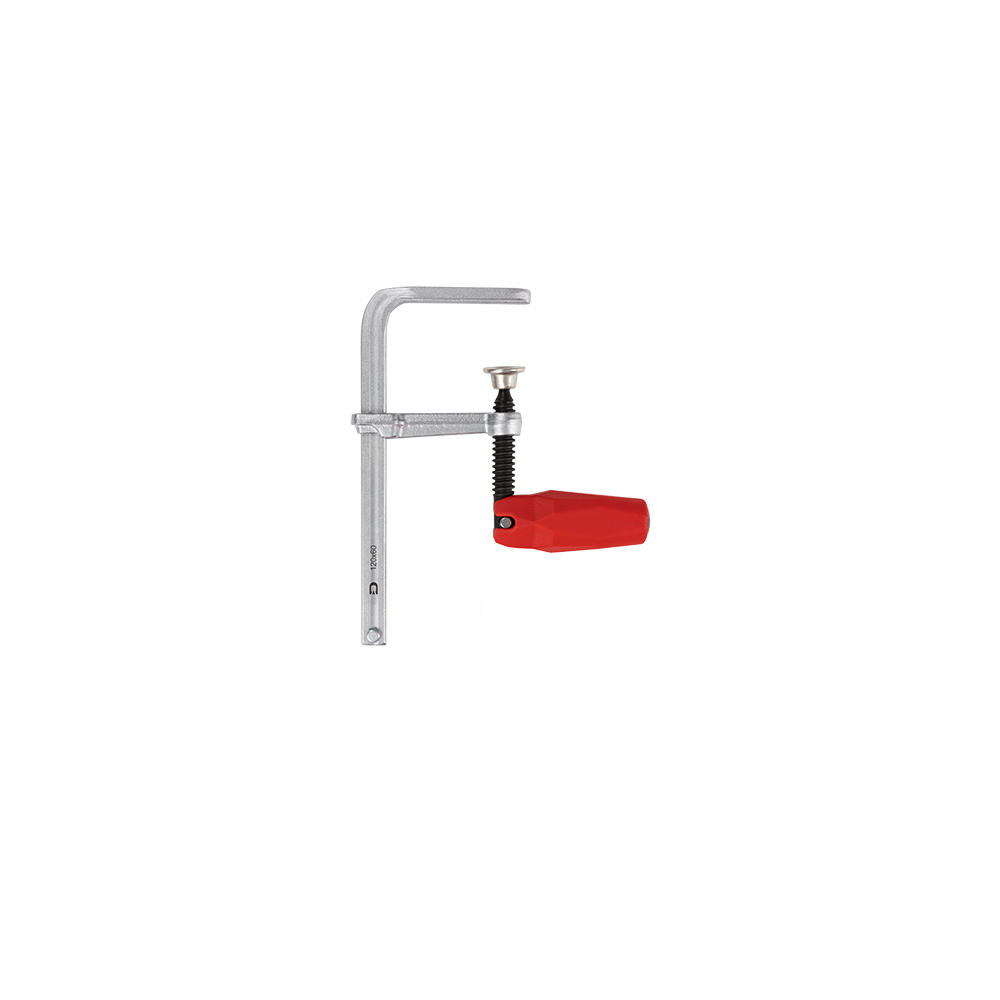 Serre-joint à vis tout acier DICTUM® pour rails de g./poign. rabatt./ouvert. 120