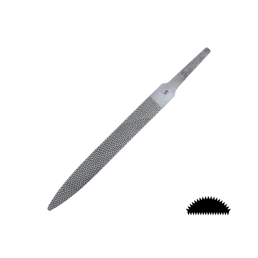 Râpe de précision DICTUM®, demi-ronde, piqué 5, longueur piqué 150 mm