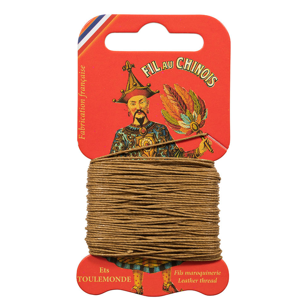 FIL AU CHINOIS Leinenfaden, gewachst, beige, 15 m