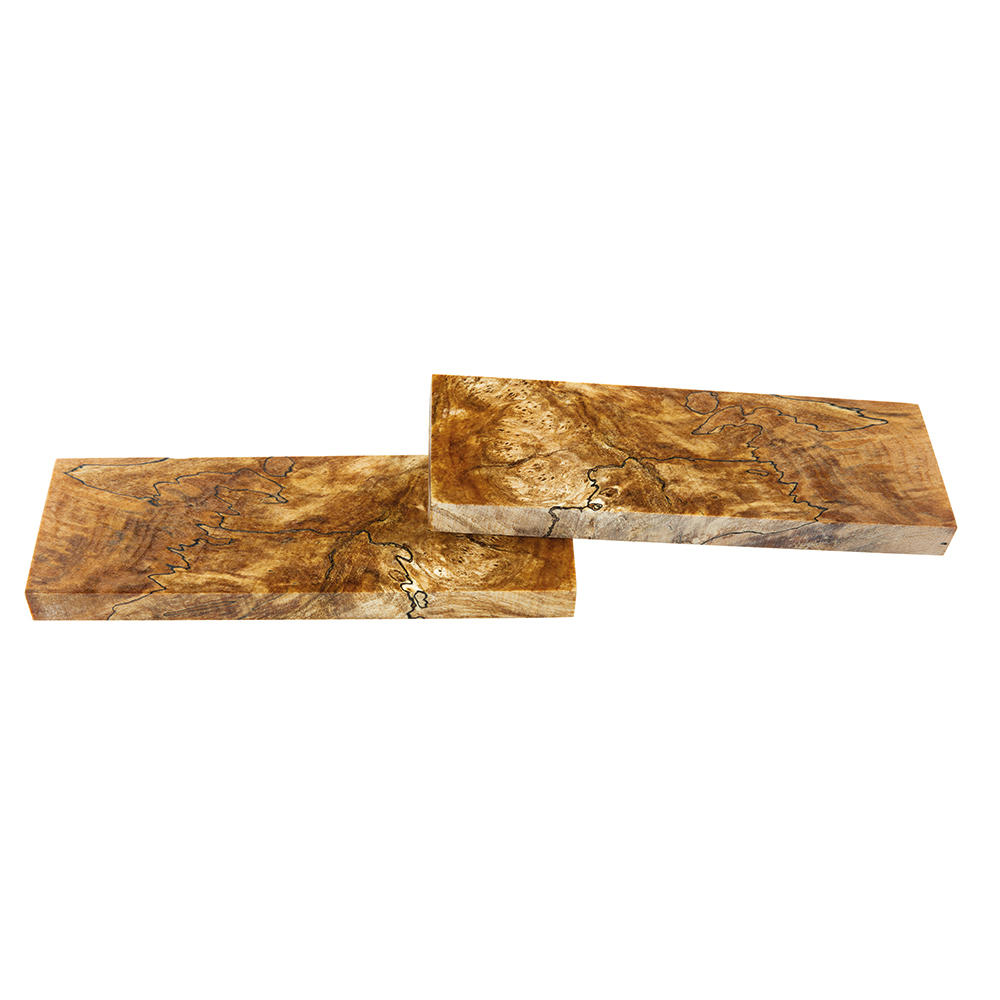 Spalted Maple, Stabilised, Handle Scales, Pair, 140 x 43 x 10 mm