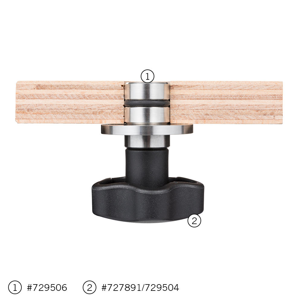 DICTUM® Sterngriffschraube mit Druckplatte, M8 x 10
