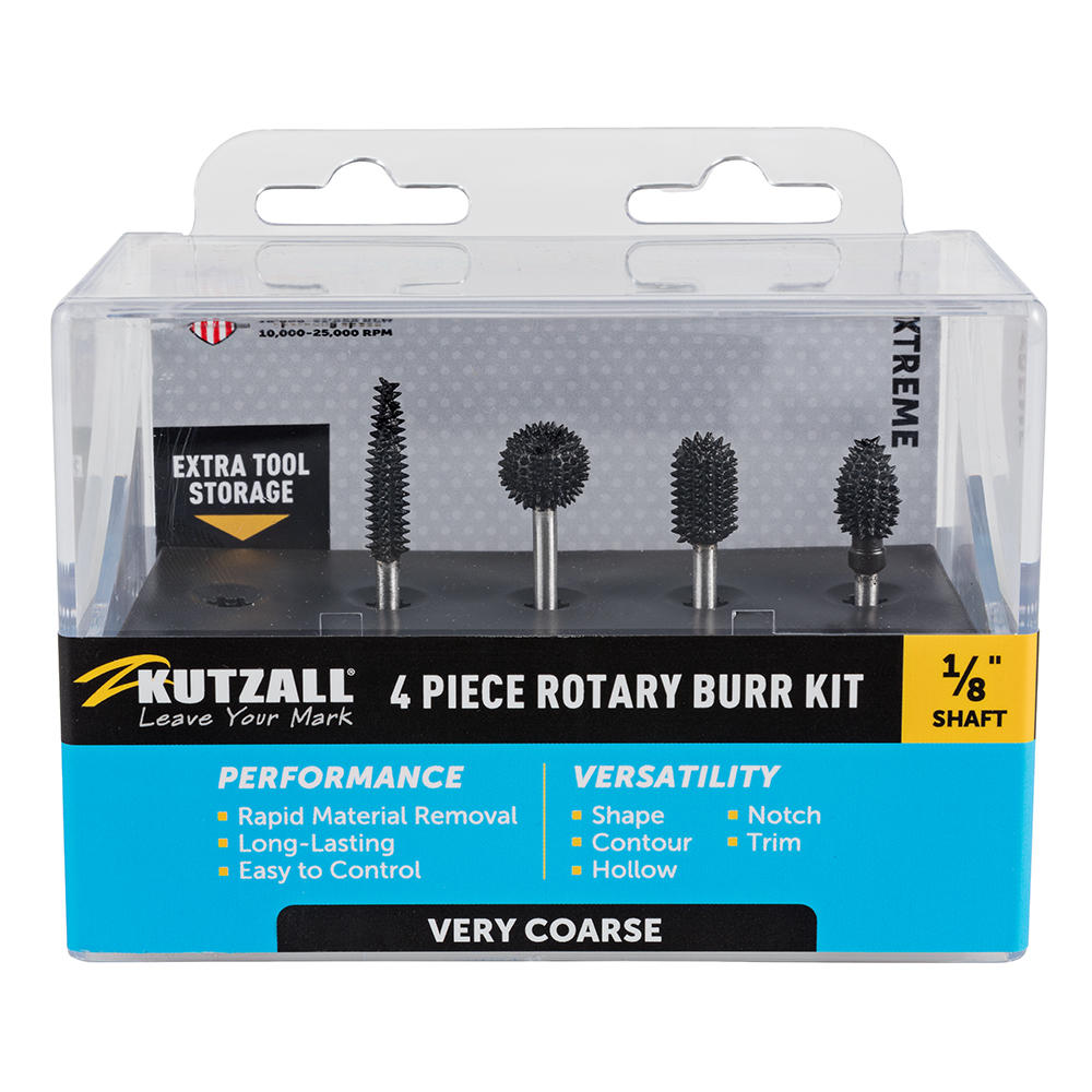 Kutzall Raspelfräser-Set, Extreme extragrob, Schaft Ø 3,2 mm