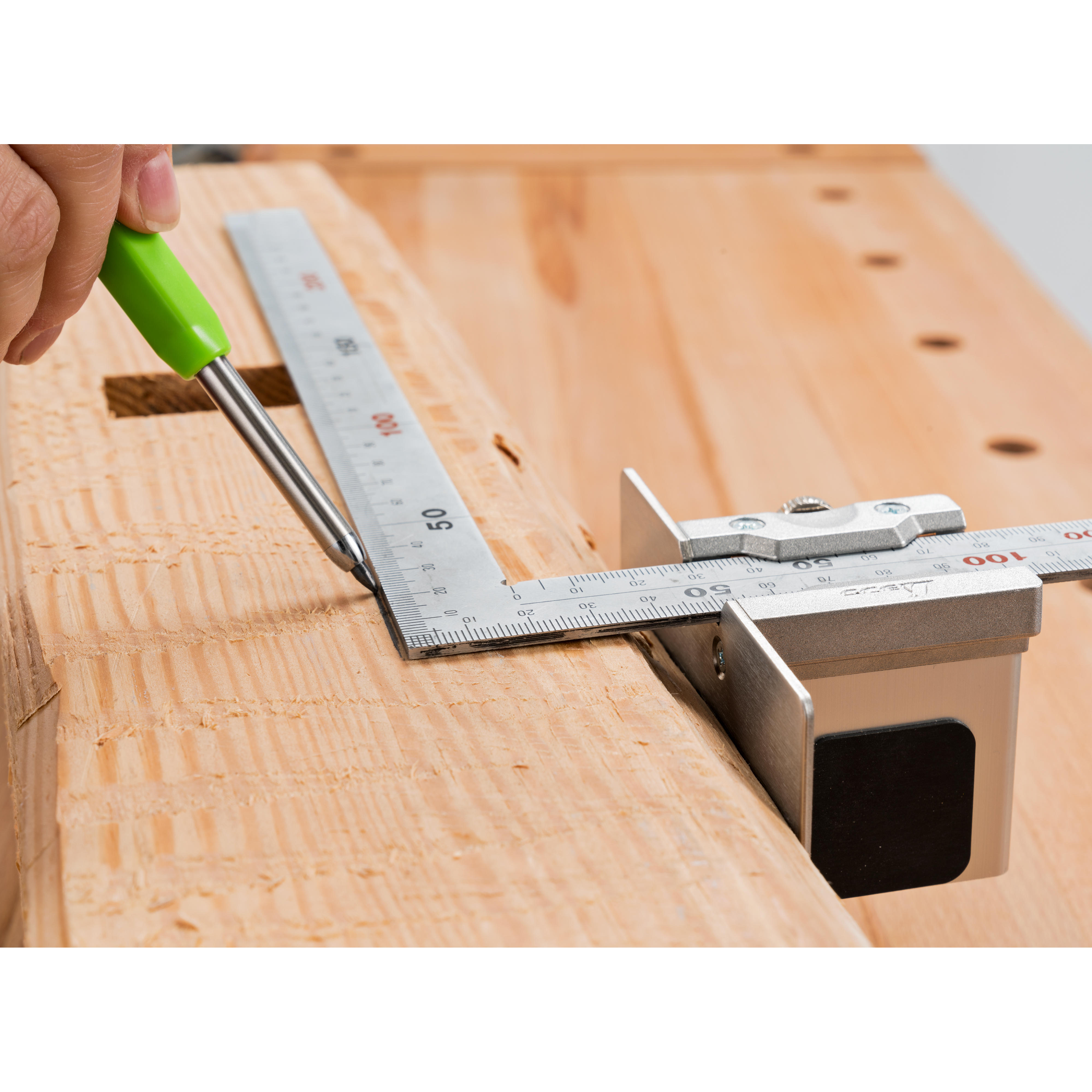 Stopper mit großer Anlagefläche für Shinwa® Zimmermannswinkel