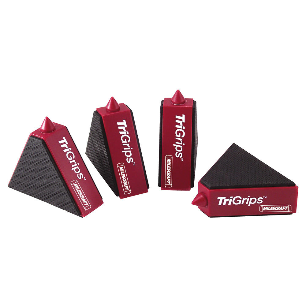 Patins antidérapants à poncer Milescraft »TriGrips«, 4 pièces