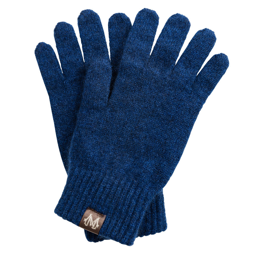 Handschuhe Merino-Possum | Tintenblau-Melange | M | 823016