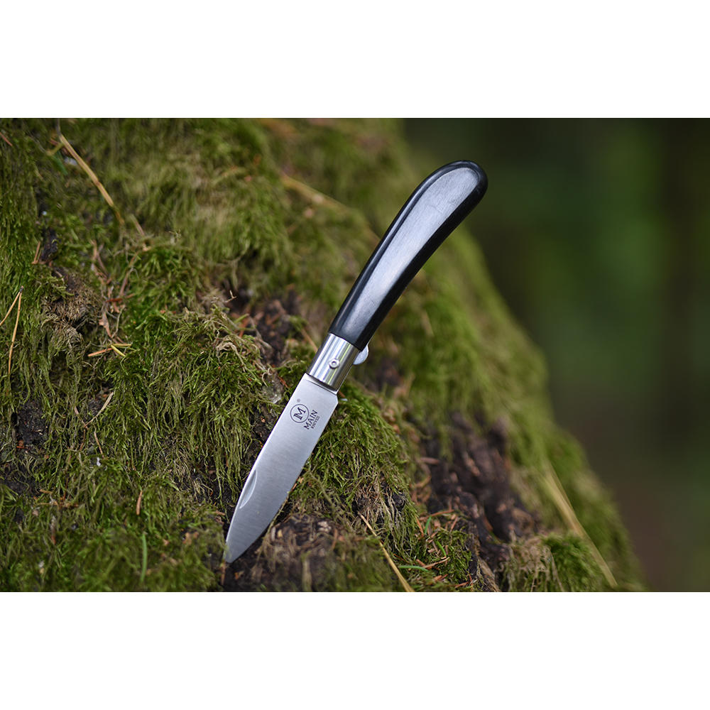 MAIN Klappmesser »German Line«, Drop-Point, Pakkaholz schwarz