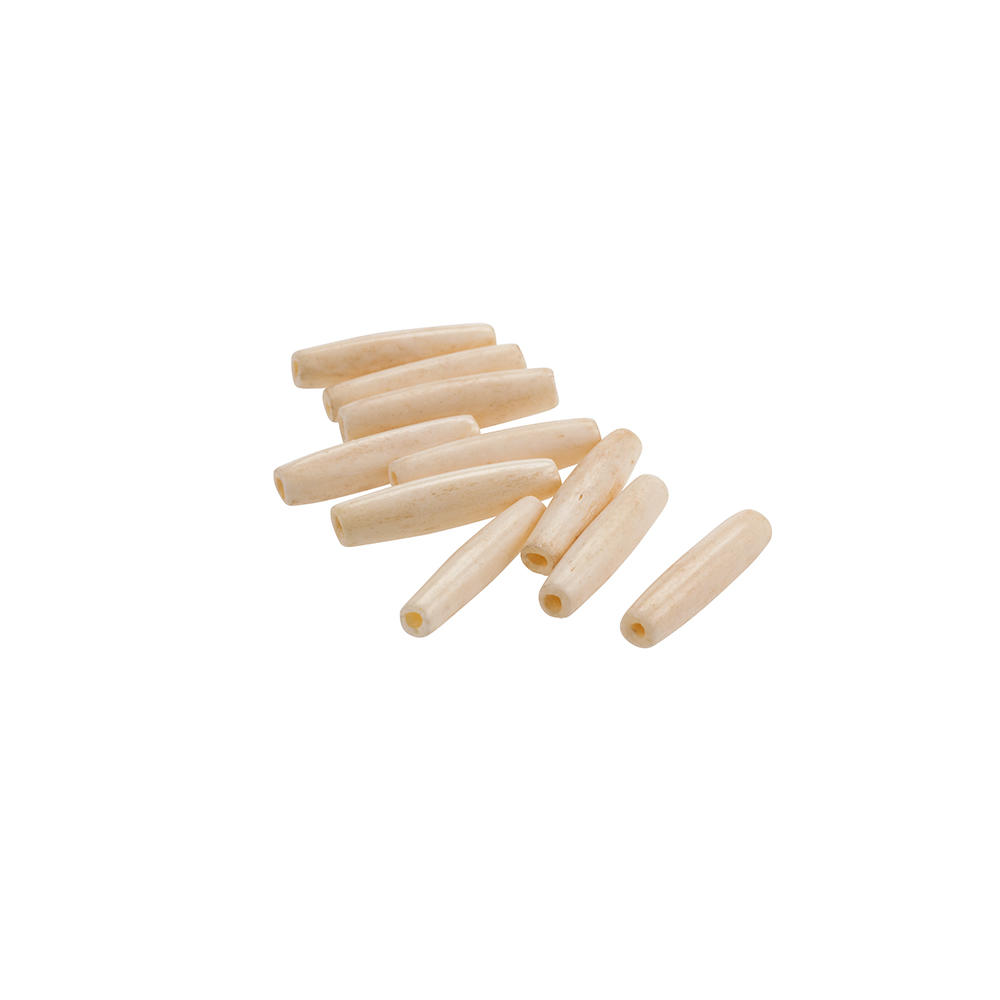Knochenperlen »Hairpipe«, natur, 22 mm, 10 Stück