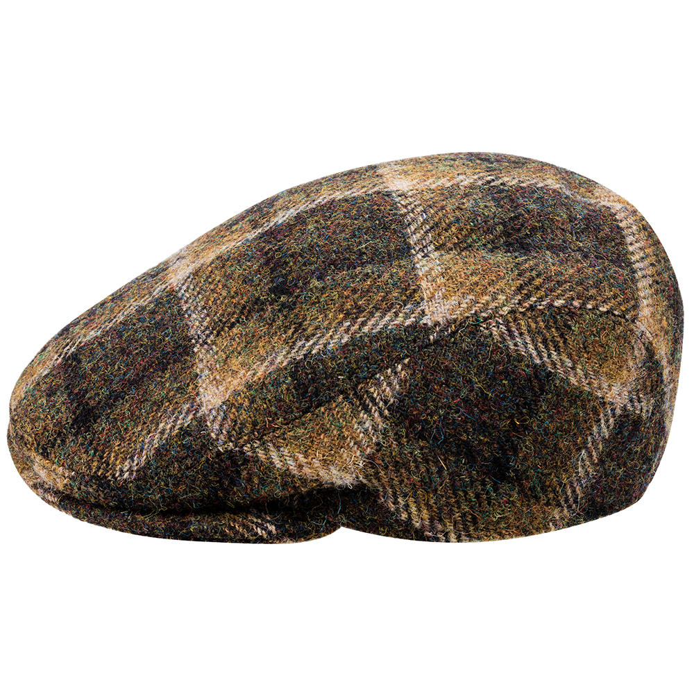 Cap, Harris Tweed, Green/Grey