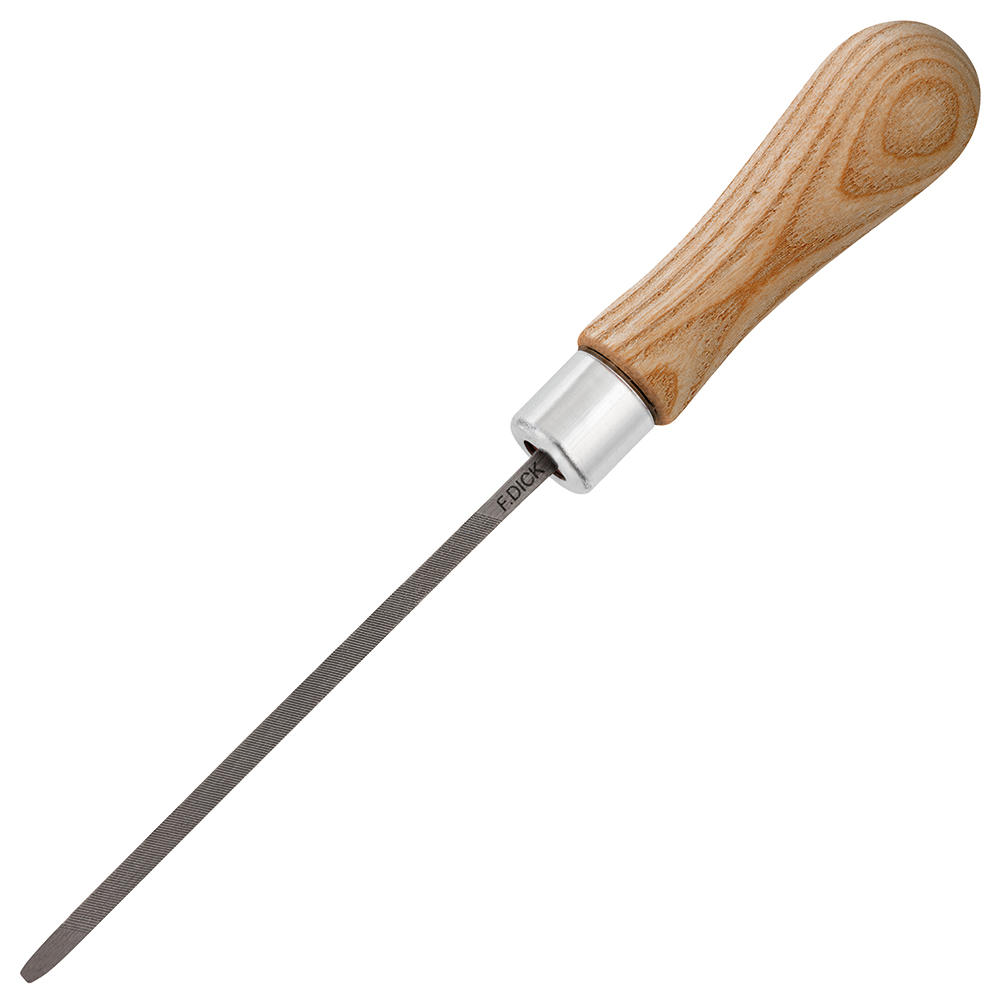 Friedr. Dick Sägefeilen Dreikant, doppelt extra schmal, Breite 5 mm, Eschengriff