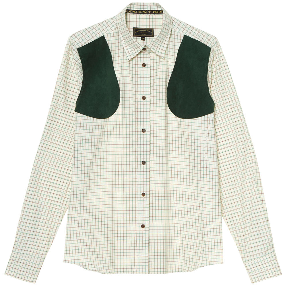 Purdey Ladies Alcantara Patch Tattersall Shirt