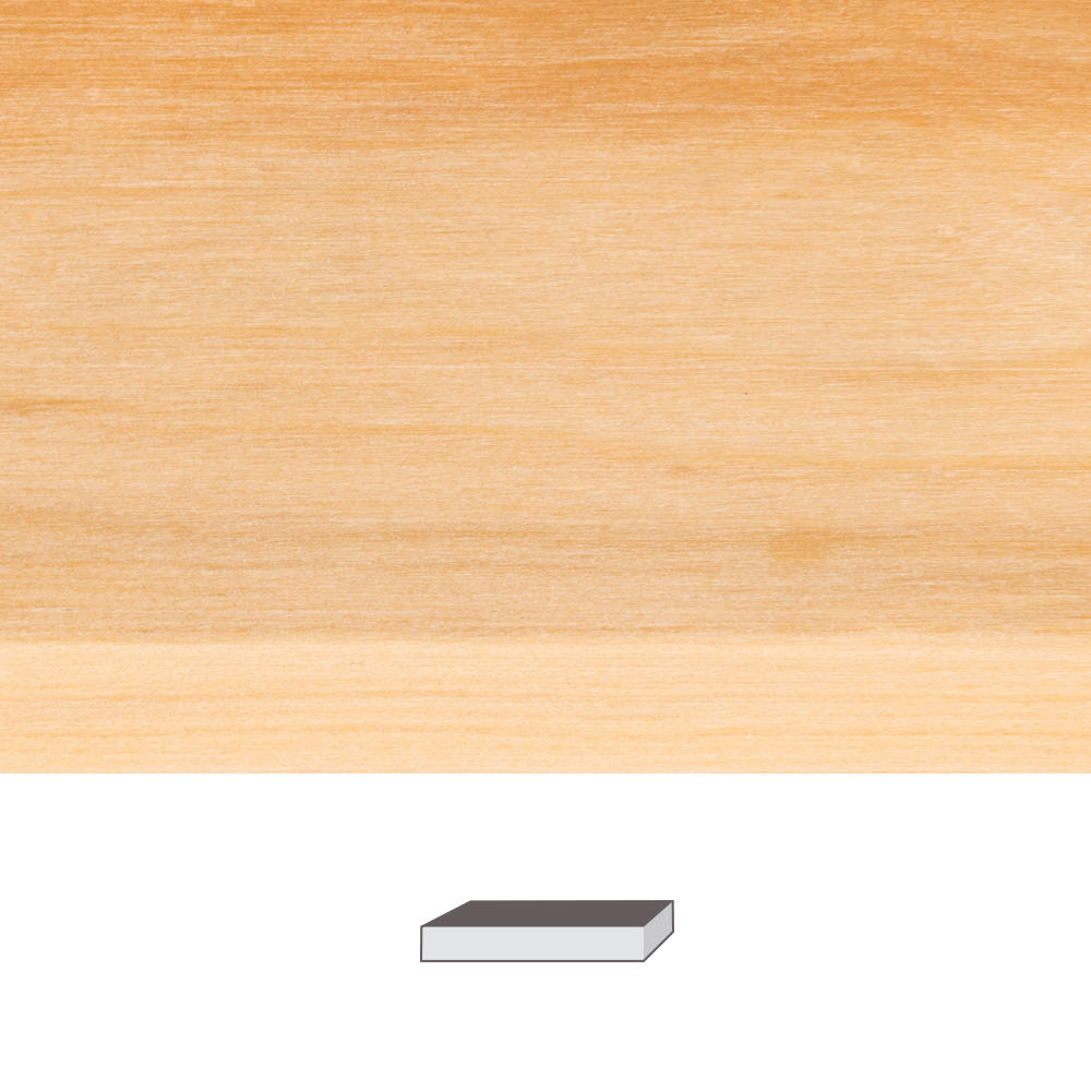 Quadrello in legno grezzo di bosso per manici/impugnature, 120 x 45 x 22 mm