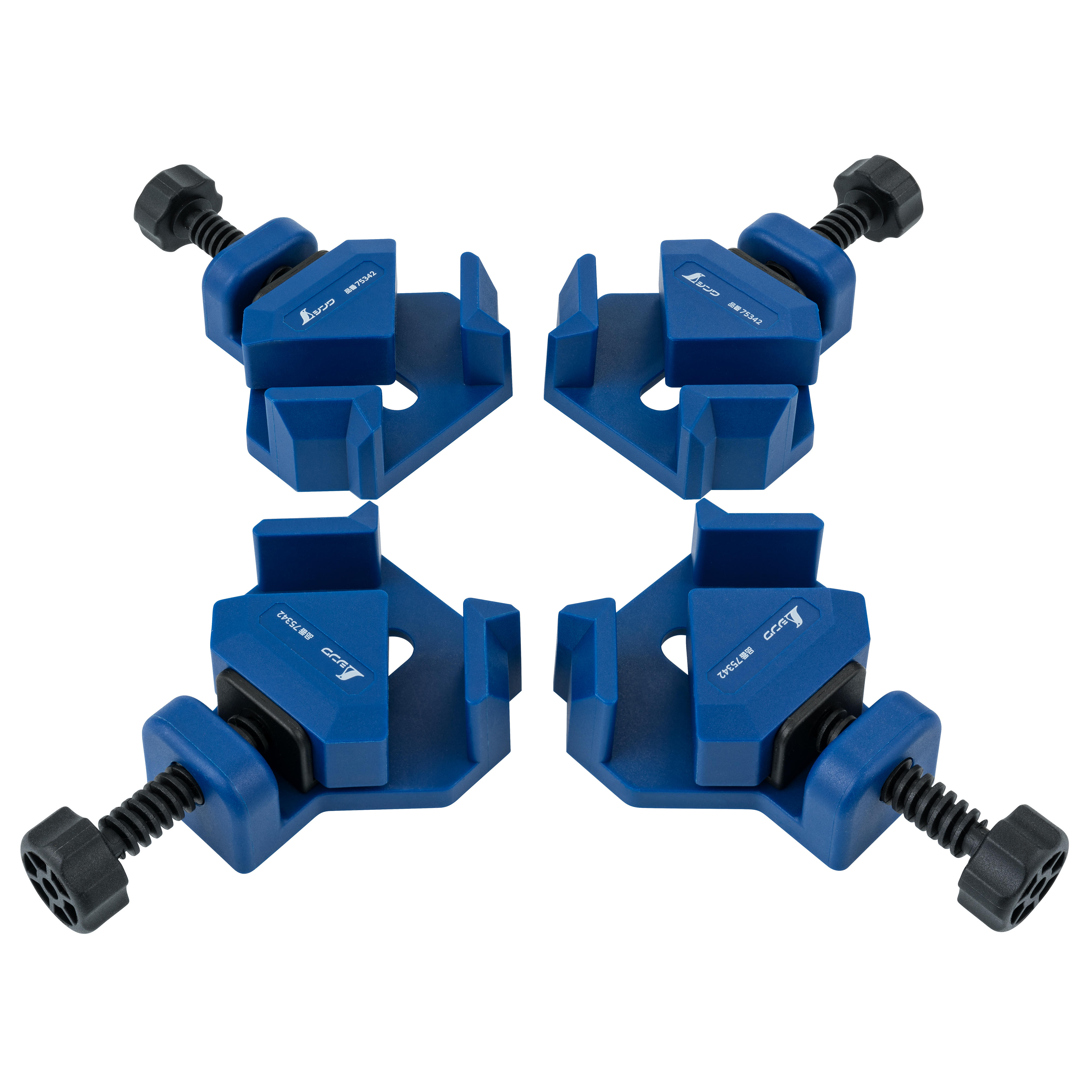 Jeu de serre-joints d’angle 90° Shinwa®, ouverture de serrage 22 mm