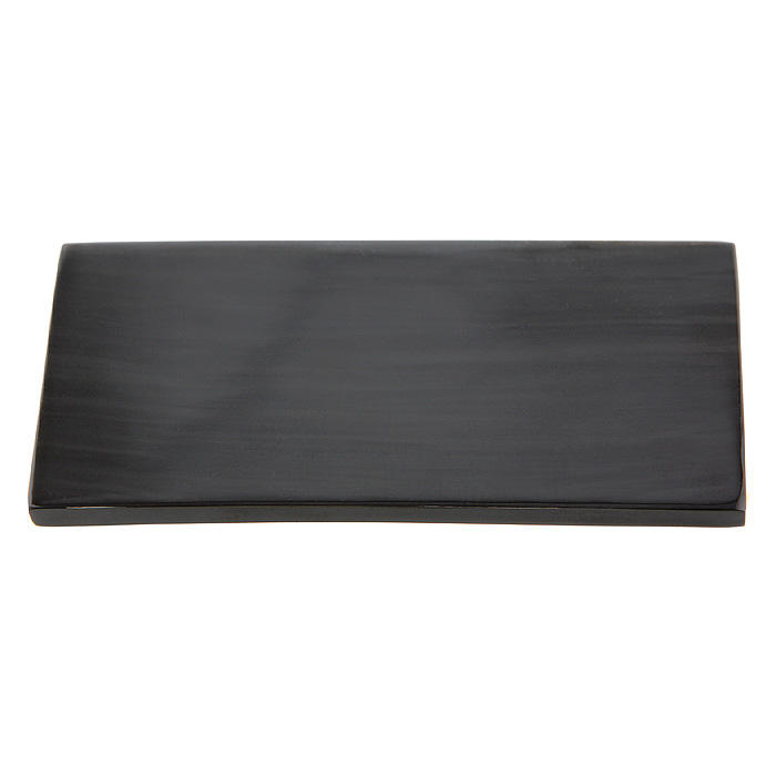 Buffalo Horn Plate, Black, Polished