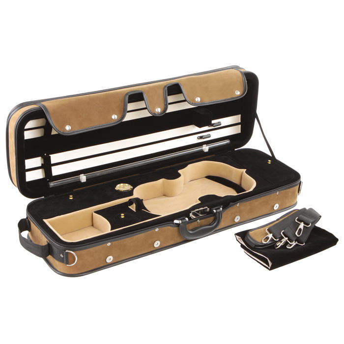 Pro-Case Oblong Case, Violin 4/4 – 3/4, Brown/Black-Beige