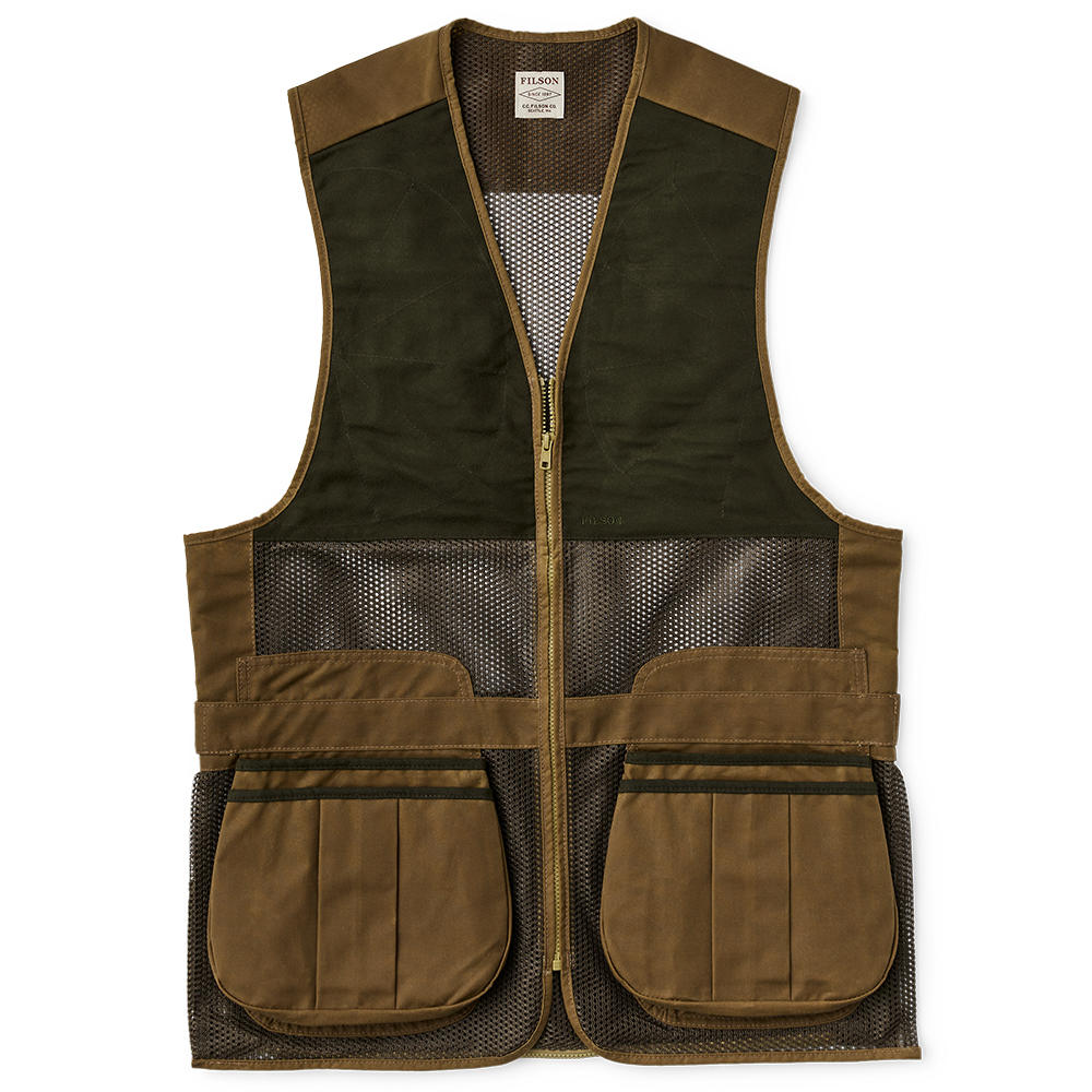 Filson Light Shooting Vest, dark tan