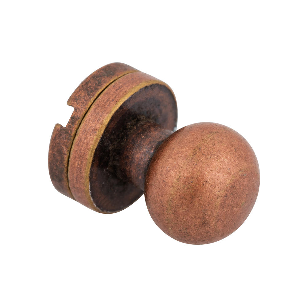 Ivan® Beiltaschenknopf, Kopfschraubniete 7 mm, Antik-Kupfer