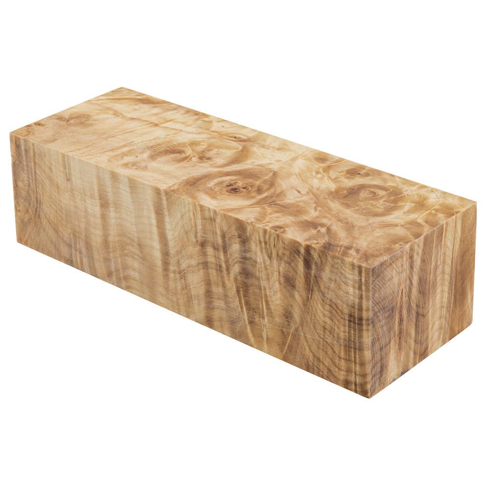 Châtaignier veiné, échauffé, stabilisé, bloc, 140 x 43 x 33 mm