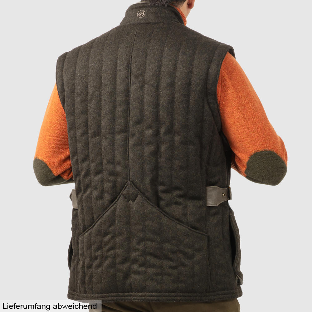 Heinz Bauer Men’s Profi Skeet Shooting Vest, Loden and Leather