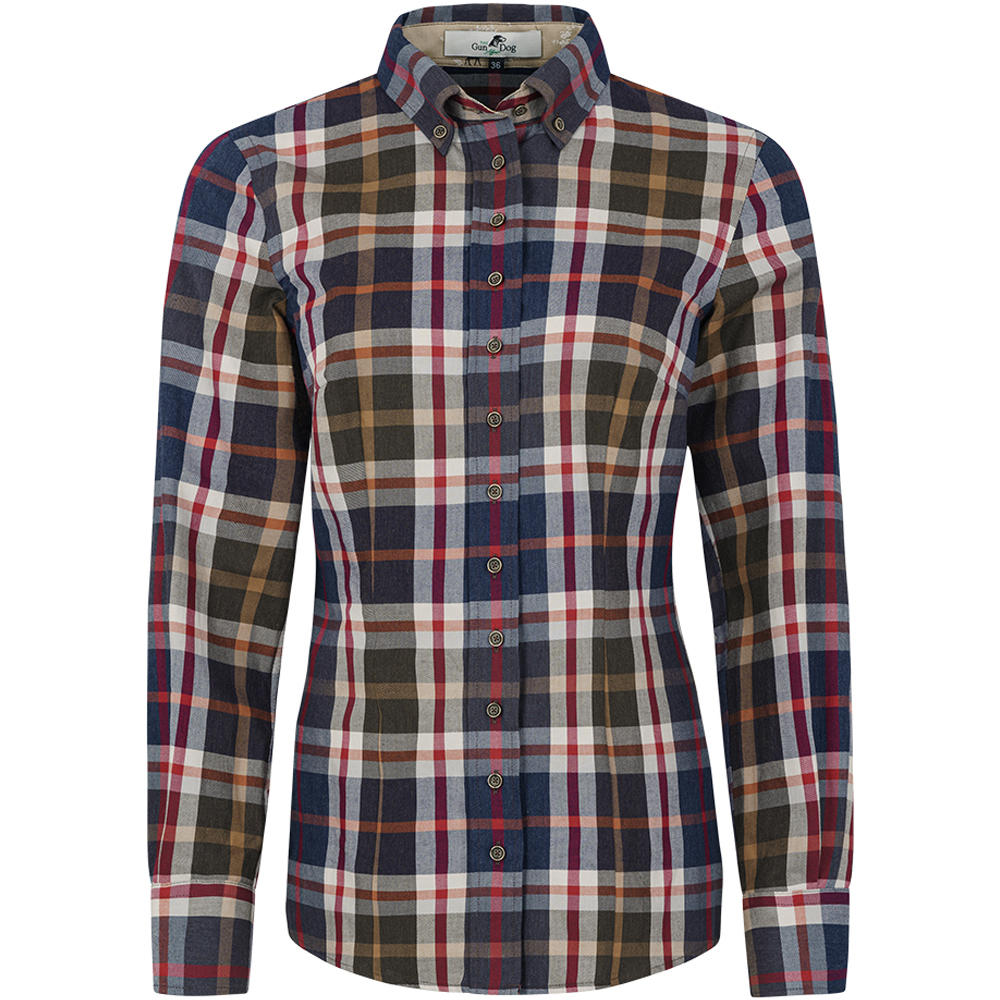 Button-Down-Bluse, Baumwoll-Flanellkaro