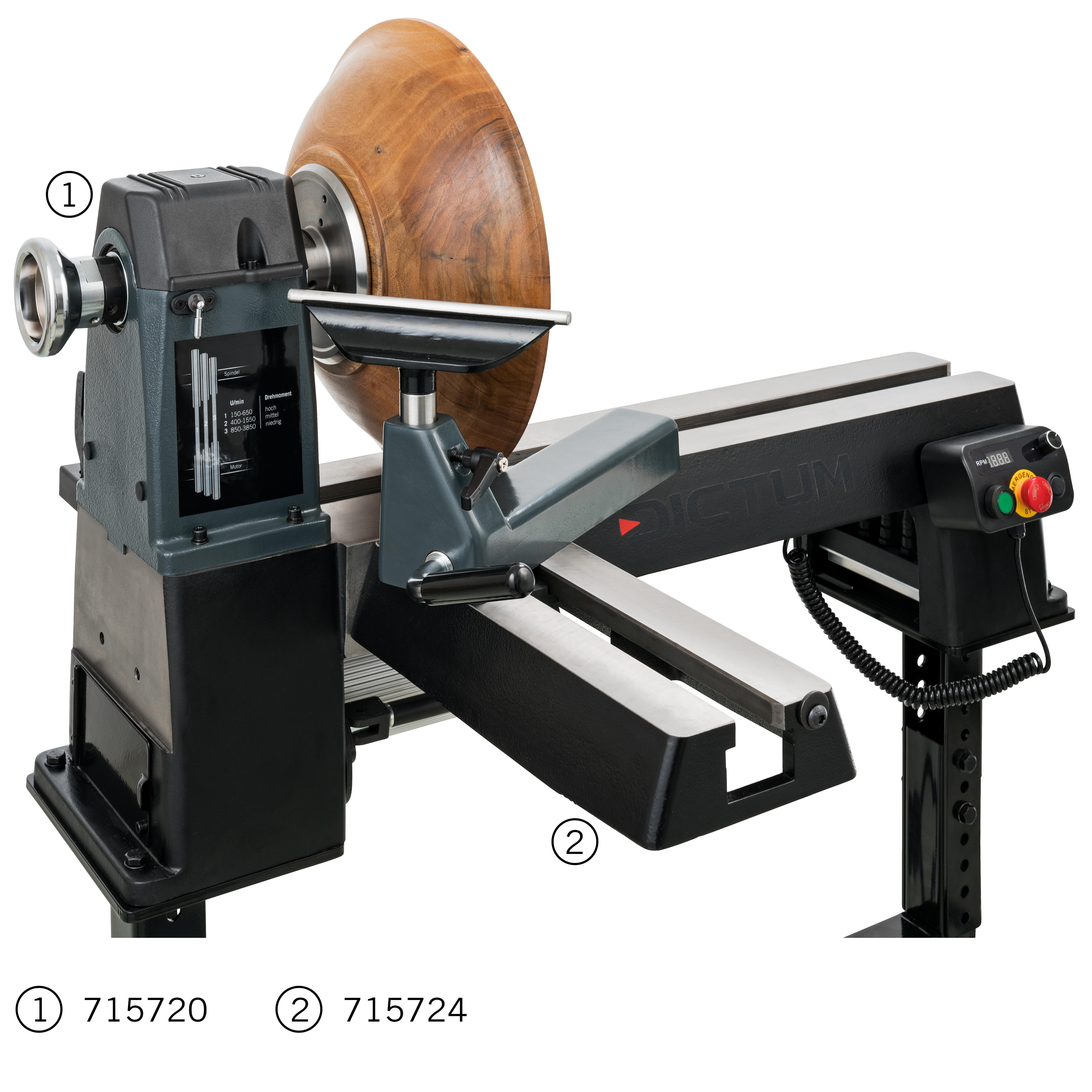 Prolunga bancale per tornio DICTUM® PRO 510, 340 mm