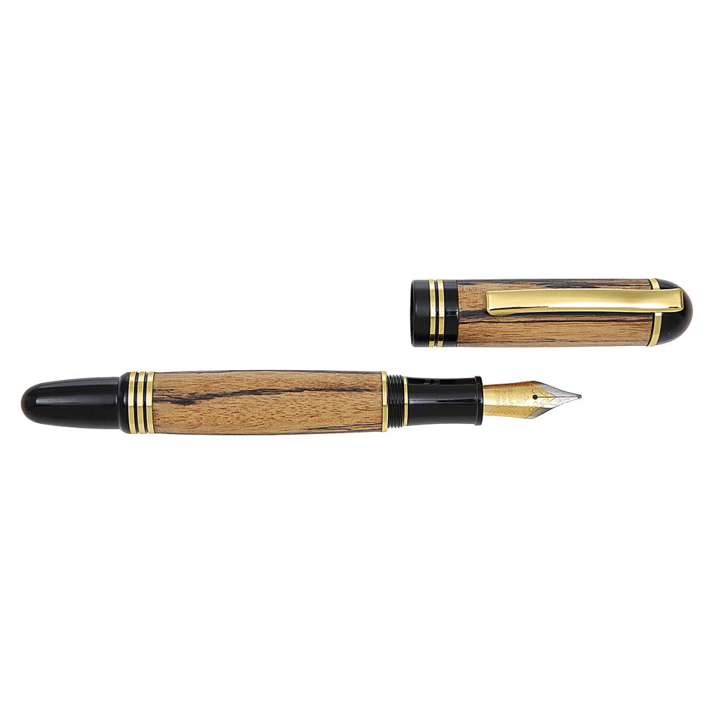 Penna Stilografica Classica Con Pennino In Ottone E Corpo In Rame, Lunghezza 138 Mm