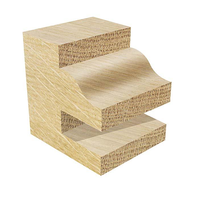 DICTUM® HW-Profil-, Konterprofil-, Abplattfräser-Set, 3-teilig