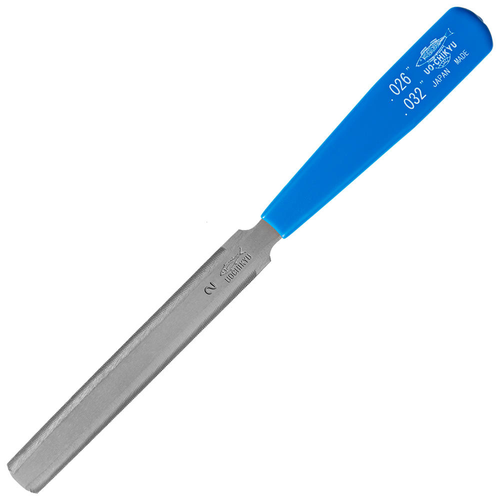 Uo-Chikyu Sattelfeile, Rundung Bodennut, Maße 0.026"/0.032" 