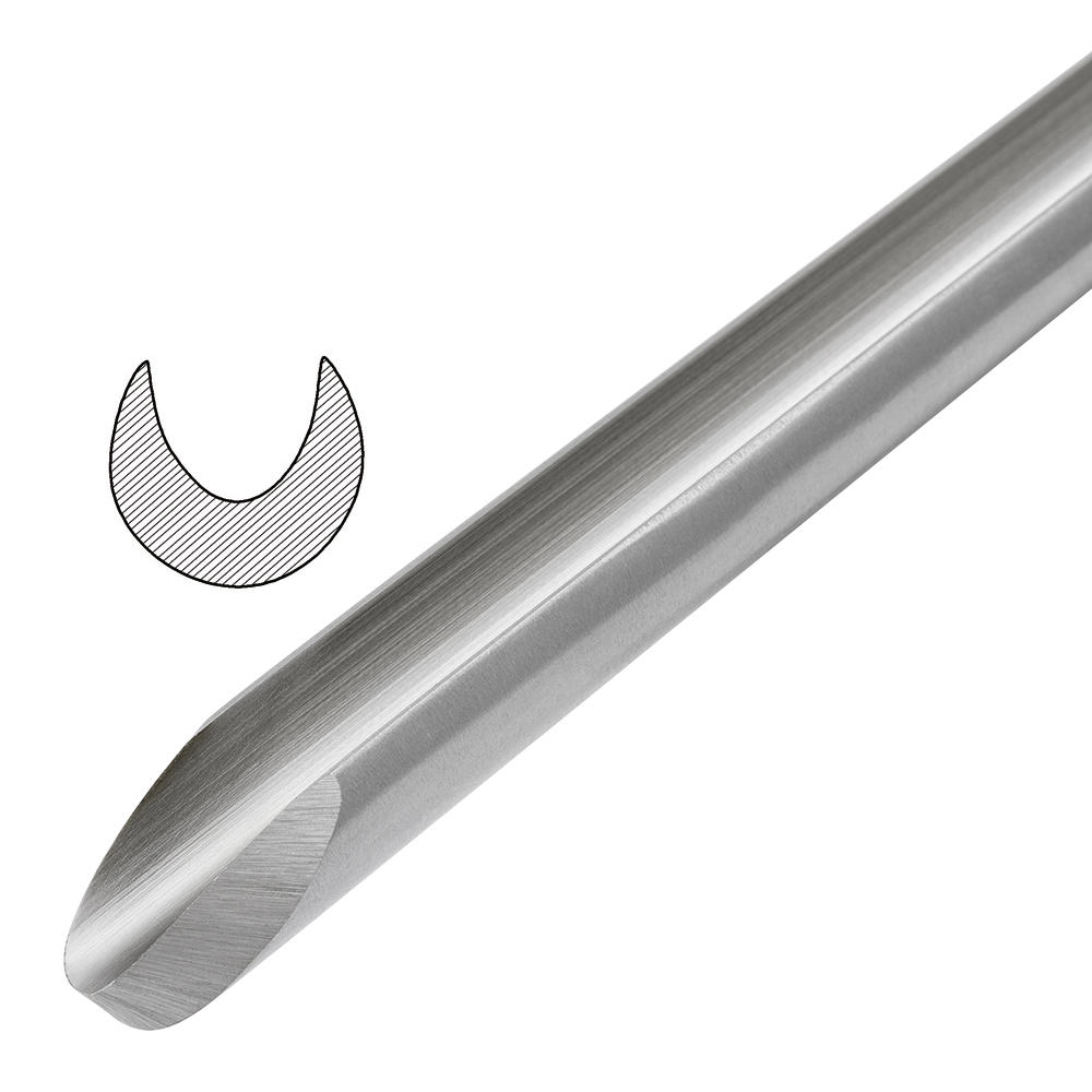 Sgorbia Ellsworth Crown®, impugn. in faggio mordenzato, largh. lama 16 mm