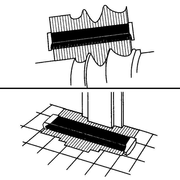 Profile Gauge with Plastic Blades, Length 125 mm