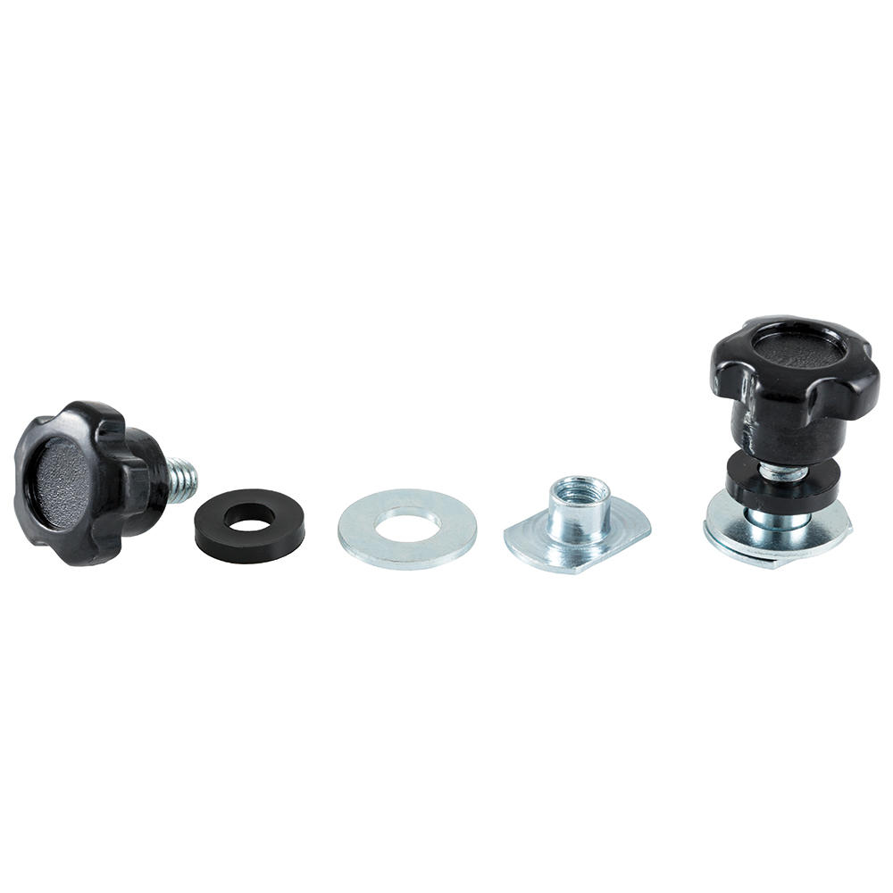Star Knob Screws with T-slot Nuts for DICTUM® Universal Guide Rail, 6-Piece Set