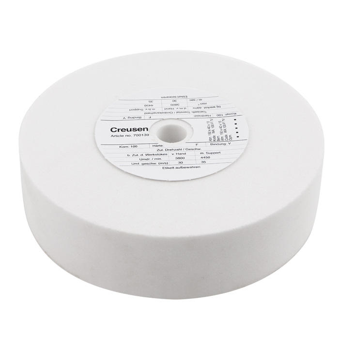 Creusen White Aluminium Oxide Grinding Wheel, 100 Grit