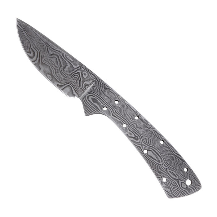 Full Tang Blade Blank, Random Damascus, Ricasso Groove