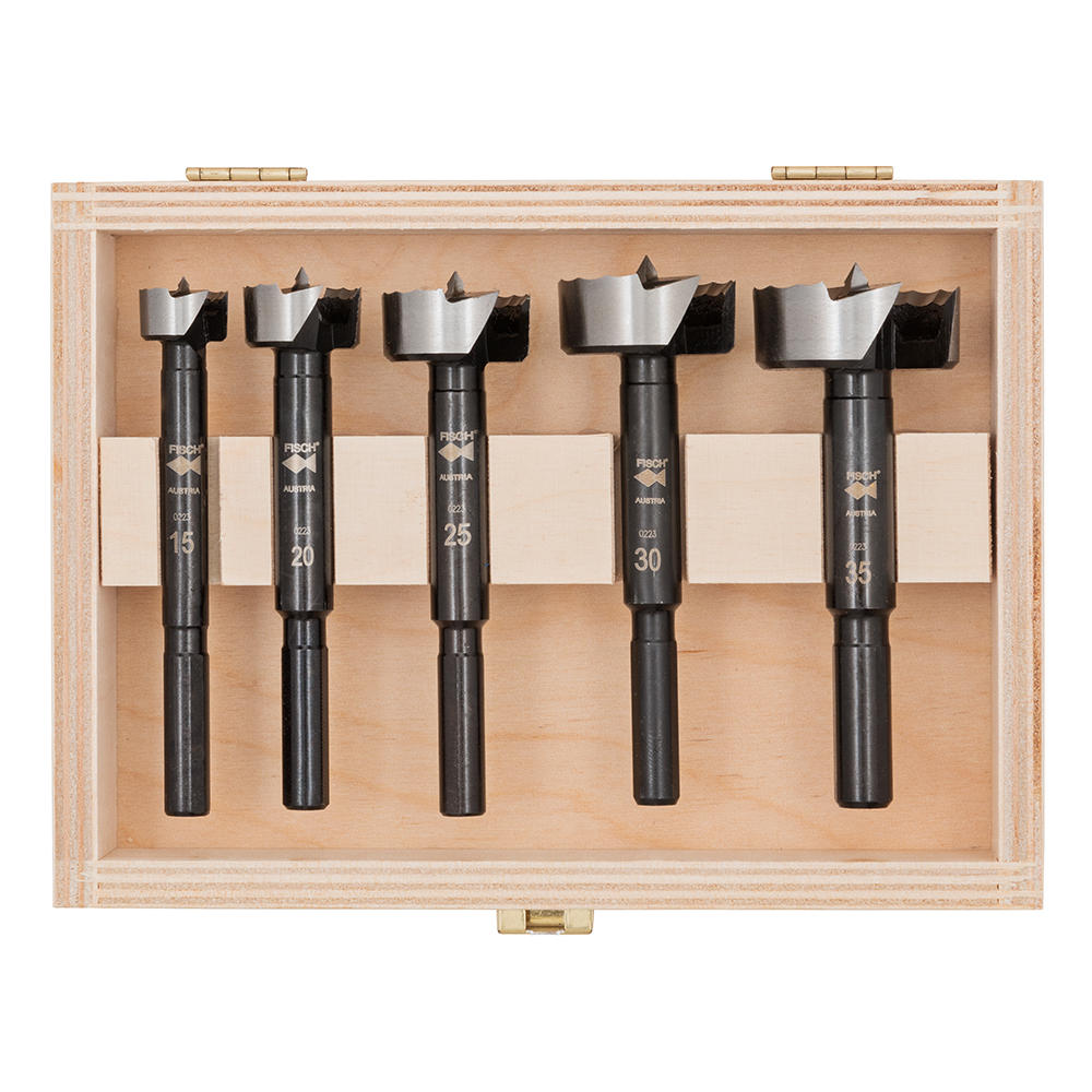 Jeu de forets Forstner Wave Cutter Evolution Fisch®, 5 pièces