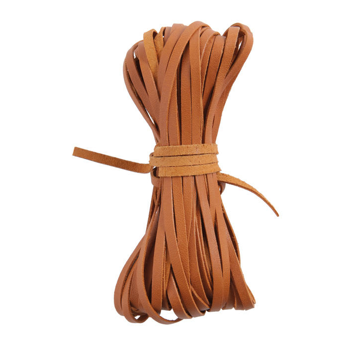 Kangaroo Braiding Laces, Flat, Saddle Tan