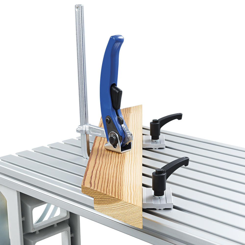 Butée de pièce pour PantoRouter® avec levier de serrage, 2 pièces