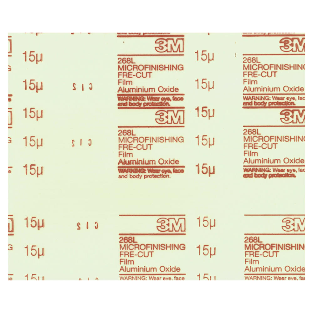 Foglio in film per microfinitura 3M™ Stikit™, 15 micron, 230 x 280 mm, 1 pezzo