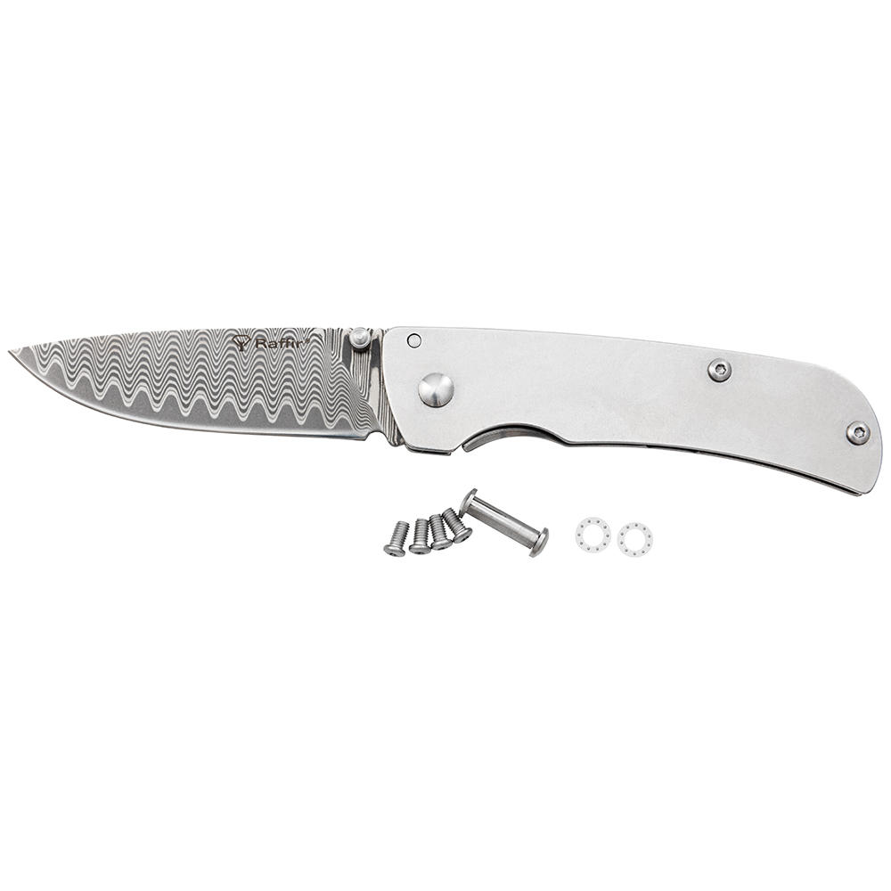 Couteau pliant tressage corde sur manche