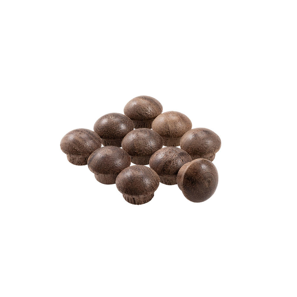 Bouchons en bois cache-vis, noyer, Ø 10 mm, 10 pièces