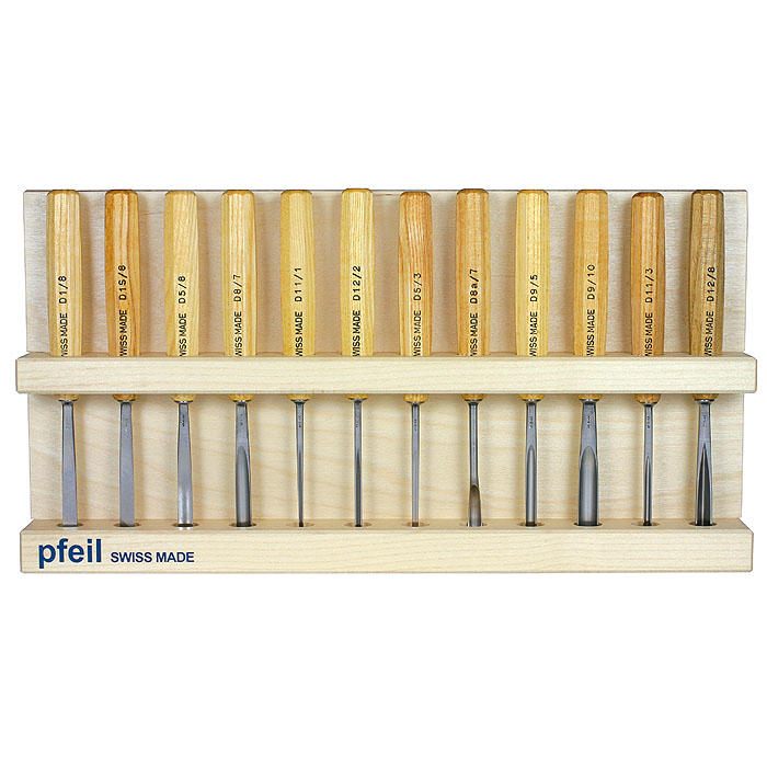 Set di sgorbie da scultura Compact Pfeil®, 12 pezzi