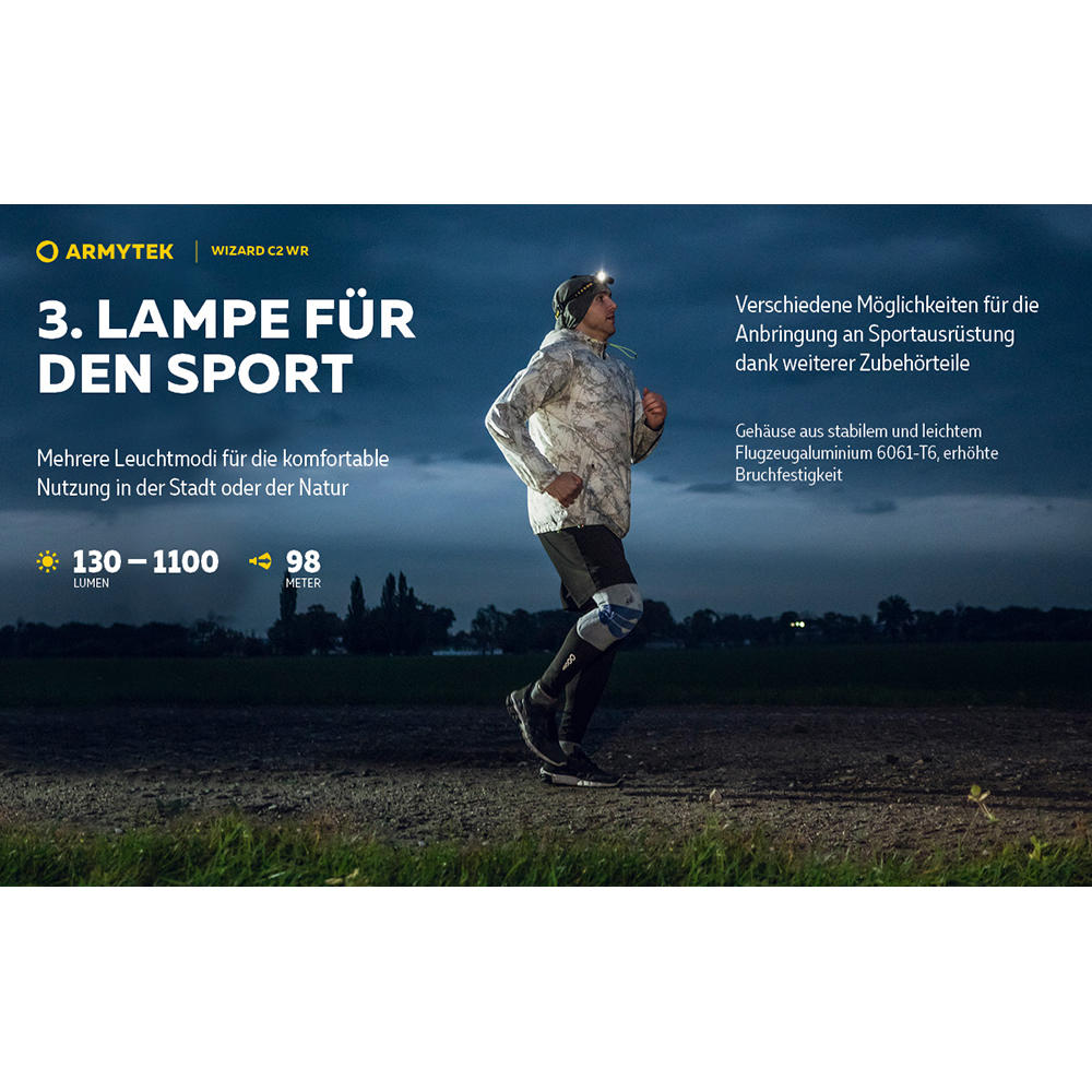 Armytek Wizard C2 WR White Taschenlampe, LED, 1100 lm 