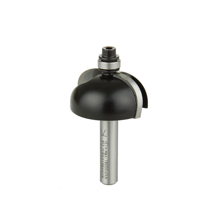 Mèche de défonceuse HW avec roulement à billes, queue Ø 8 mm, R 6 mm