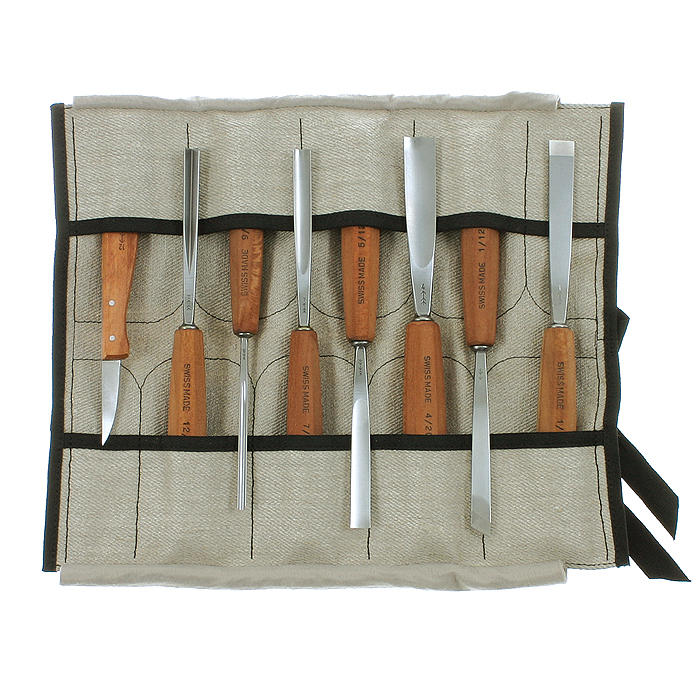 Set di sgorbie da scultura Pfeil®, platano, 8 pezzi