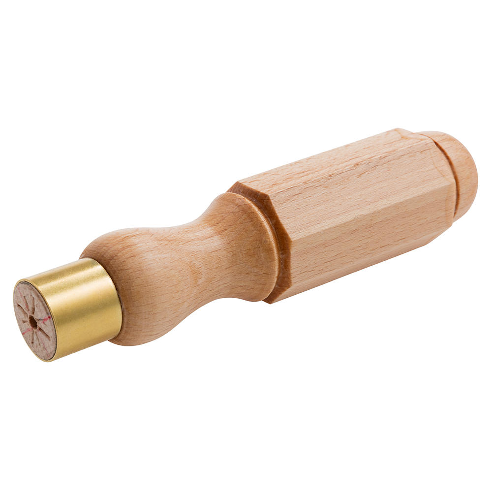 Impugnatura in faggio, forma ottagonale, diametro ghiera 22 mm
