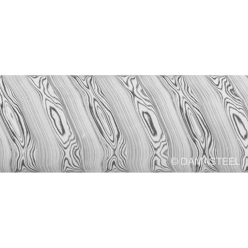Damasteel® DS93X™ Dense Twist™ Damascus Steel, 32 x 2.5 x 210 mm