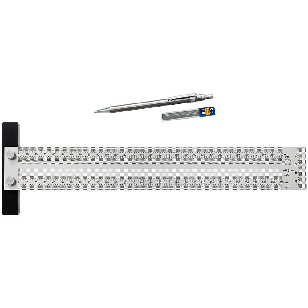 Hattori® Präzisions-Anreißlineal, 300 mm