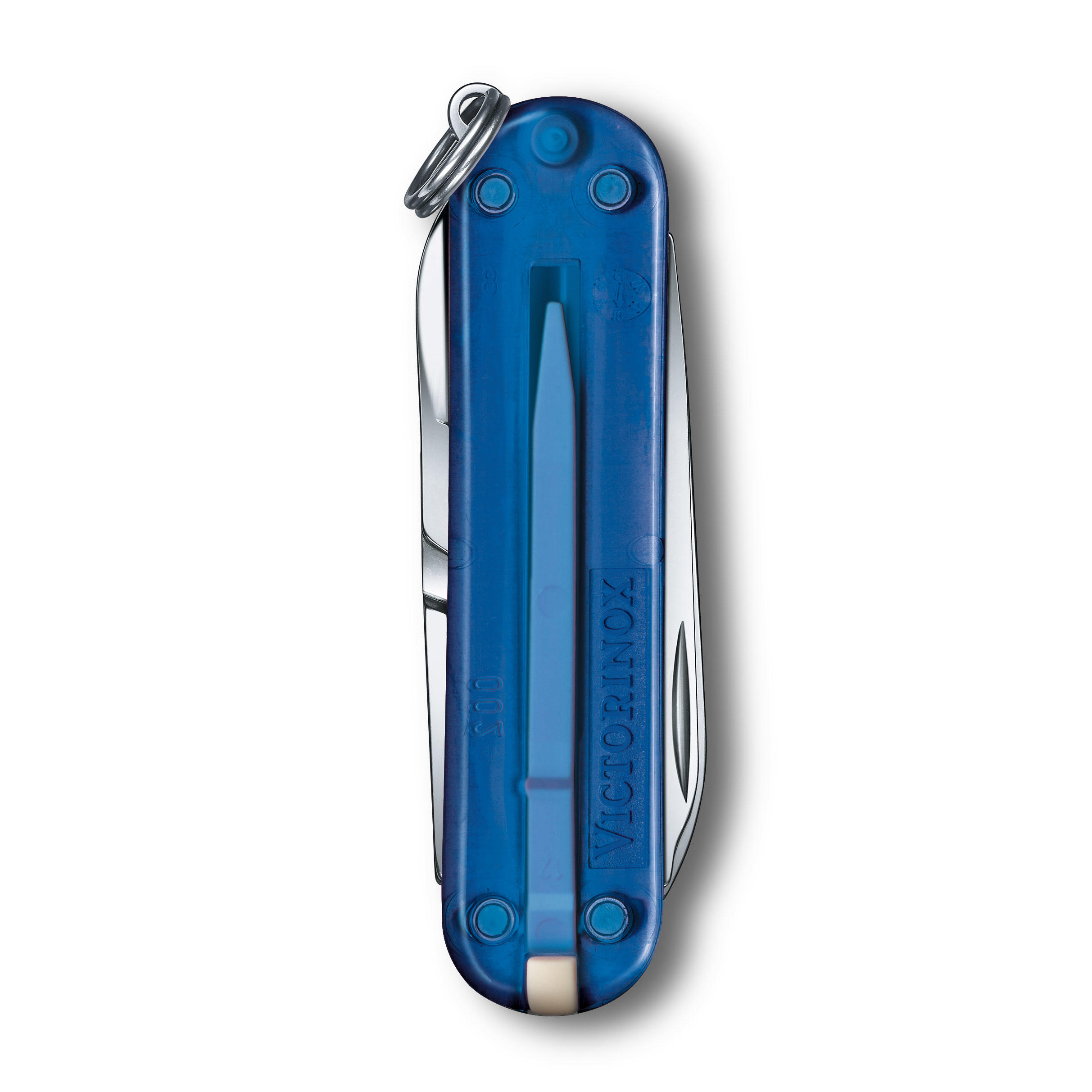 Couteau de poche Victorinox® » Classic SD «, bleu foncé transparent