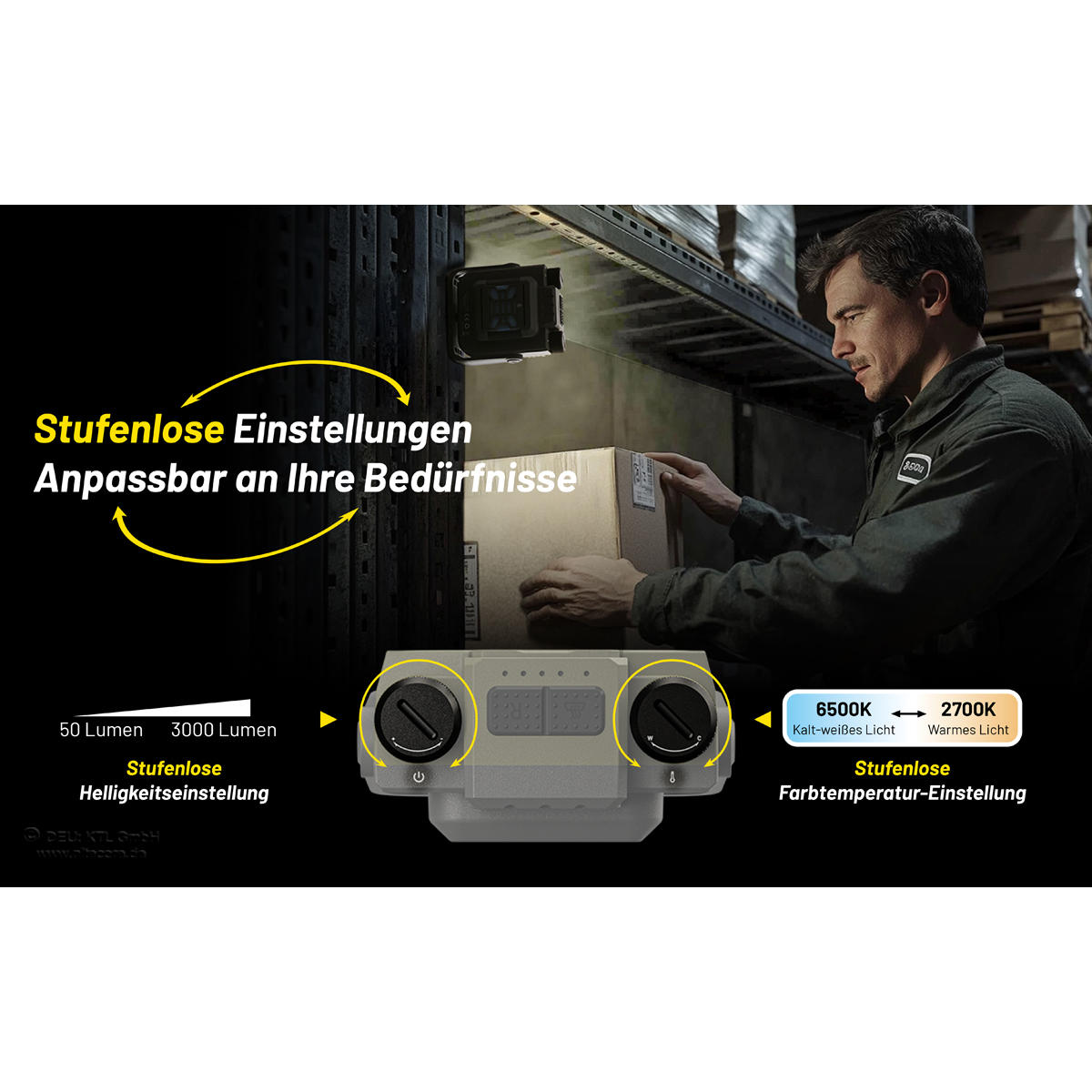 Lampe de travail et de plein air 3 en 1 Li-Ion Nitecore® NWL30 3, 3000 lm